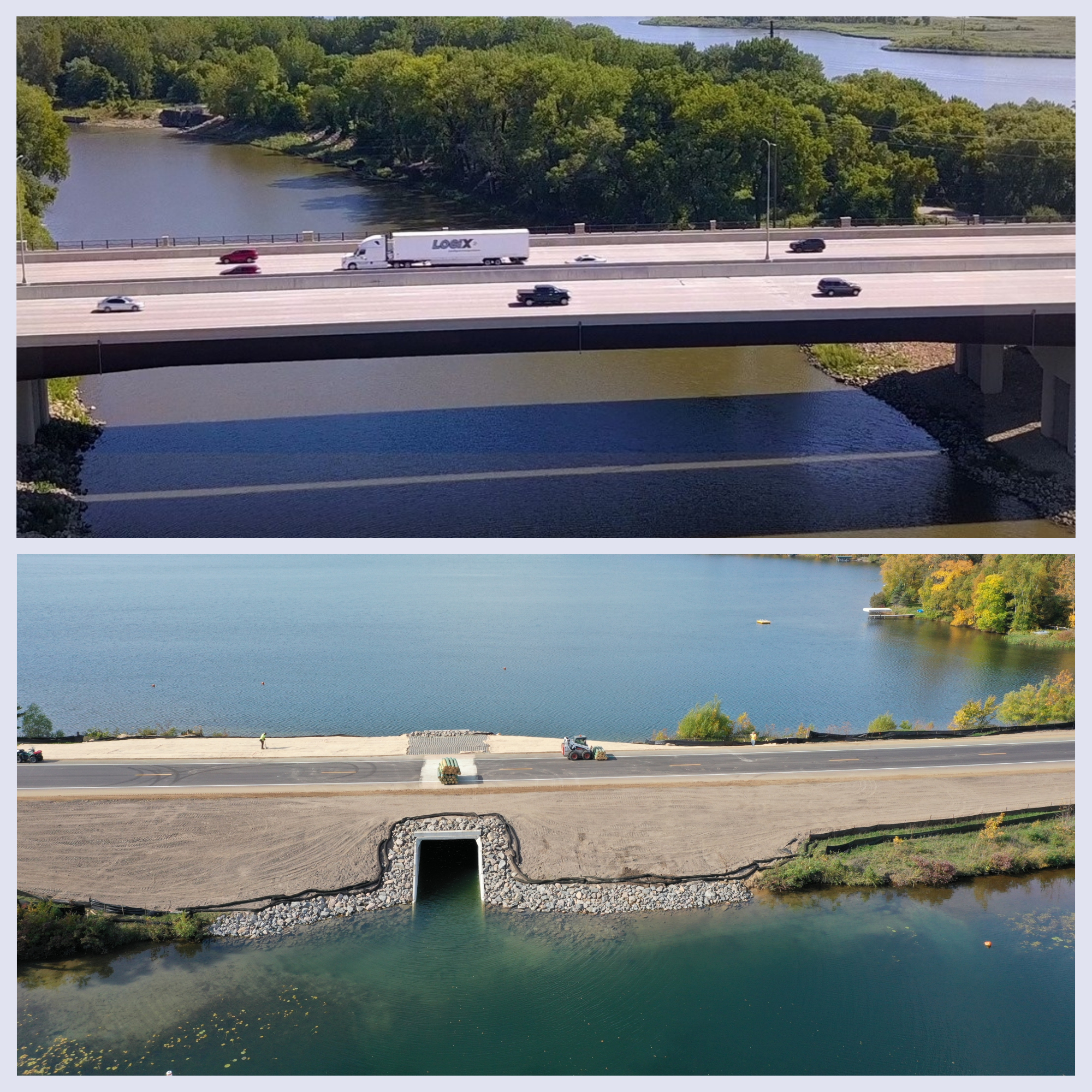 Photo: one bridge and one culvert