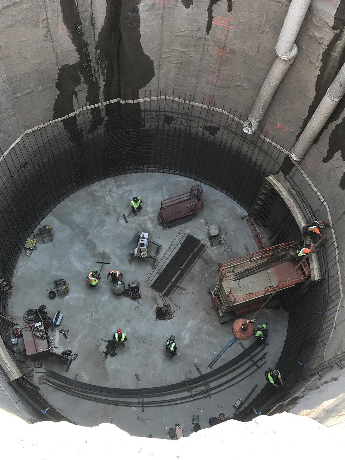 Photo: water caverns under construction