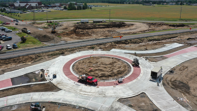 Photo: Construction of roundabout on Hwy 71 in Bemidji.