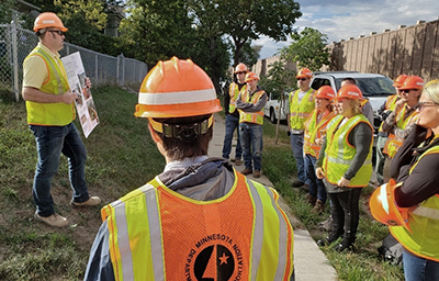 Photo: LDP participants visiting 35W Stormwater Storage Facility project site.