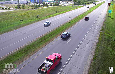 Photo of a four-lane highway.