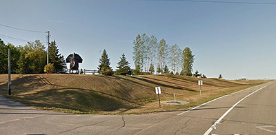 Photo of a road in a community.