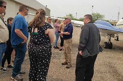 Photo: Jeff Flynn talks to LDP group.