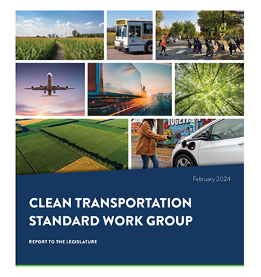 Graphic: cover of Clean Transportation Report.