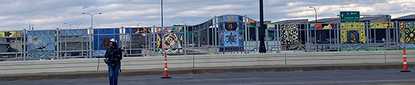 Photo: Hand painted panels from the John Biggers Seed project.