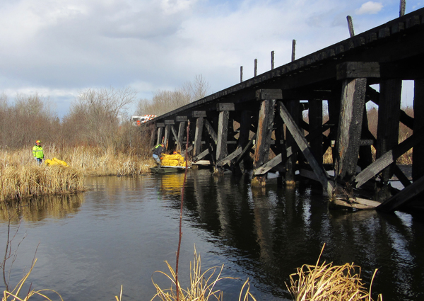 Minnesota and International Railway Trestle near Blackduck.