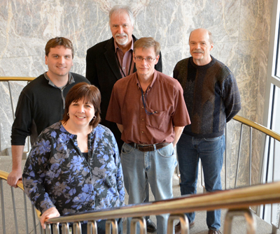 Photo of Jennifer Bailey Matti, Keith Jellinger, James Currell, Loren Irwin and Mike Geertsema.