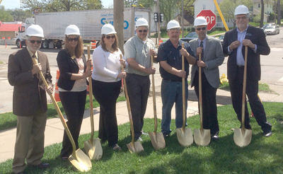 Photo of ground breaking ceremony for Hwy 61 project in Red Wing.