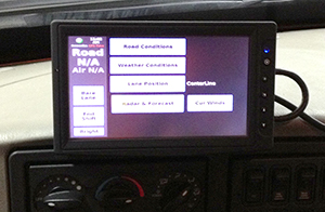 Photo of an AVL screen in a showplow..