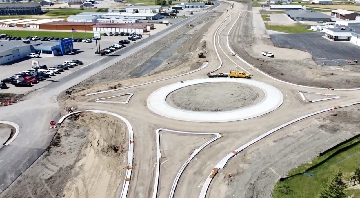 Photo: aerial photo of a roundabout