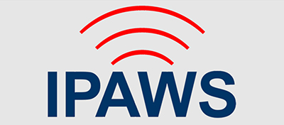 Graphic: IPAWS logo.
