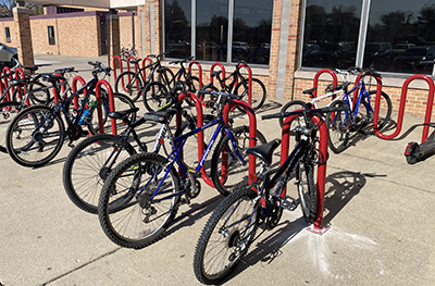 Photo: Bike rack at Richfield High School.