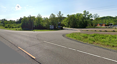 Photo of a road in a community.